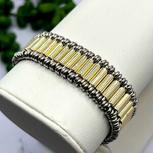NWT French Connection Mixed Metal Stretch Bracelet.